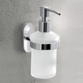 Soap Dispenser Wall Mounted Frosted Glass Soap Dispenser Gedy 5381-13